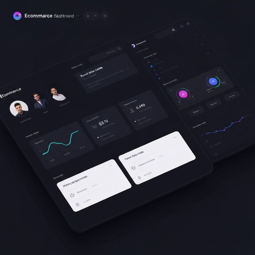 Ecommerce dashboard mockup
